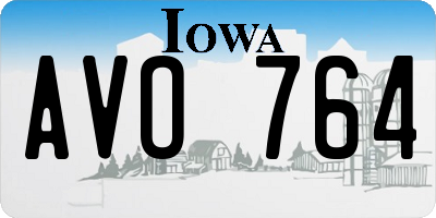 IA license plate AVO764