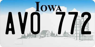 IA license plate AVO772
