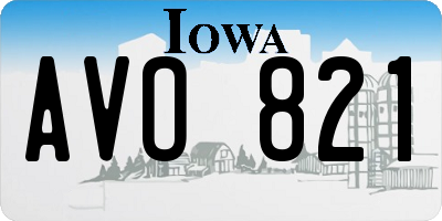 IA license plate AVO821