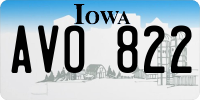 IA license plate AVO822
