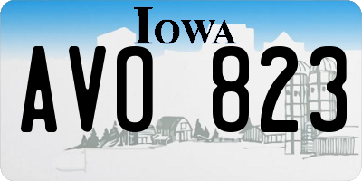 IA license plate AVO823