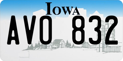 IA license plate AVO832