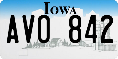 IA license plate AVO842