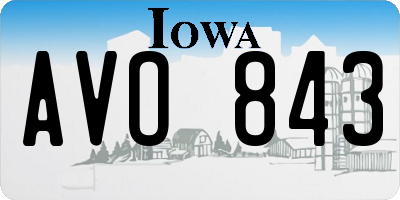 IA license plate AVO843