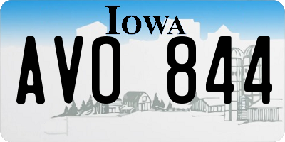 IA license plate AVO844
