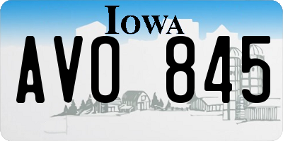 IA license plate AVO845