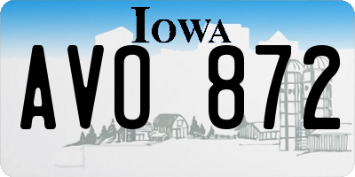 IA license plate AVO872