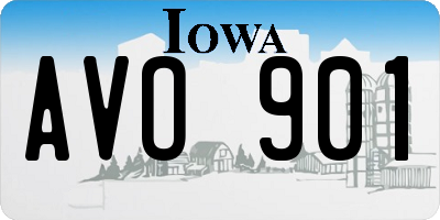 IA license plate AVO901