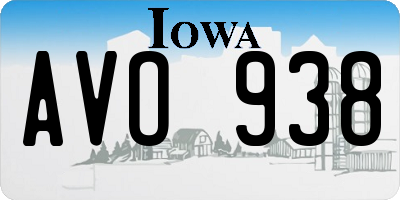 IA license plate AVO938
