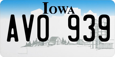 IA license plate AVO939