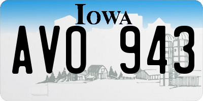 IA license plate AVO943