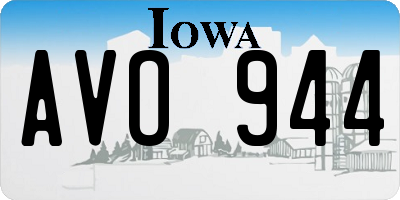 IA license plate AVO944