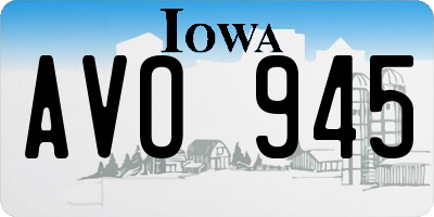 IA license plate AVO945