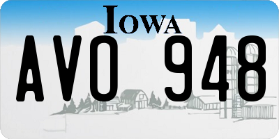 IA license plate AVO948