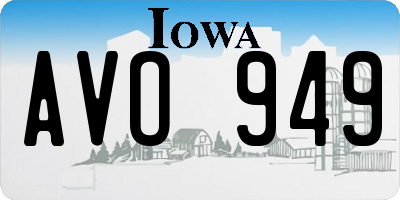 IA license plate AVO949