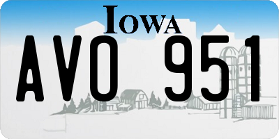 IA license plate AVO951