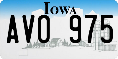 IA license plate AVO975