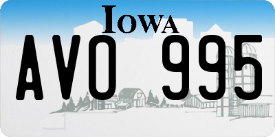 IA license plate AVO995