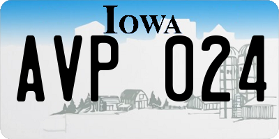 IA license plate AVP024