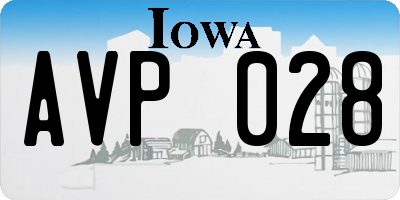 IA license plate AVP028