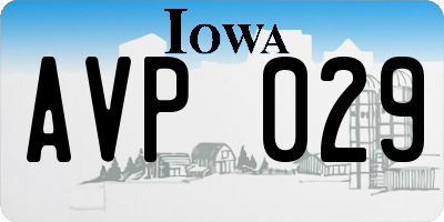 IA license plate AVP029