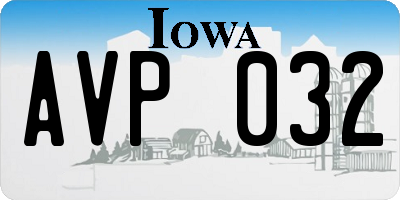 IA license plate AVP032