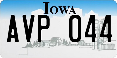 IA license plate AVP044