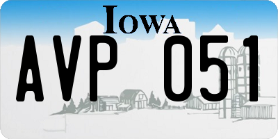 IA license plate AVP051