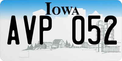 IA license plate AVP052