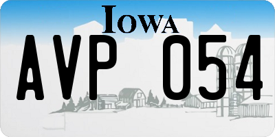 IA license plate AVP054