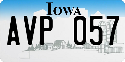 IA license plate AVP057