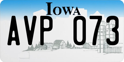 IA license plate AVP073