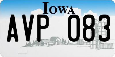 IA license plate AVP083