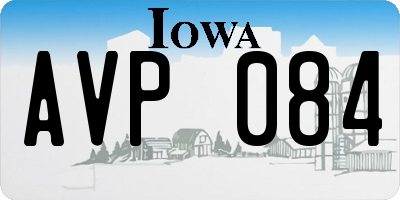 IA license plate AVP084