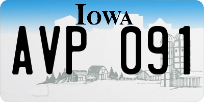 IA license plate AVP091