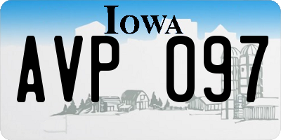 IA license plate AVP097