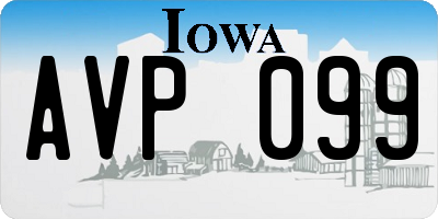 IA license plate AVP099
