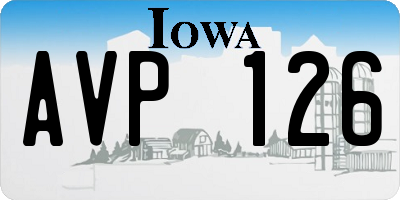 IA license plate AVP126