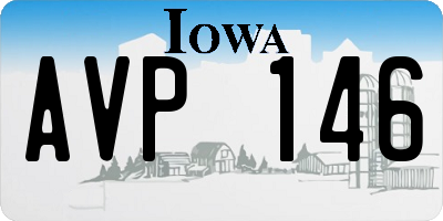 IA license plate AVP146