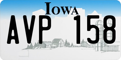 IA license plate AVP158