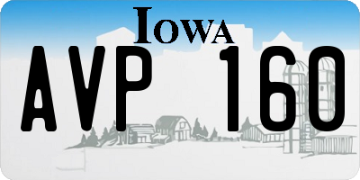 IA license plate AVP160