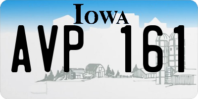 IA license plate AVP161
