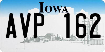 IA license plate AVP162