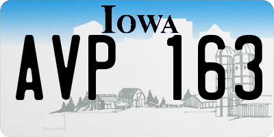 IA license plate AVP163