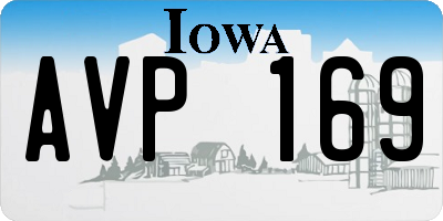 IA license plate AVP169