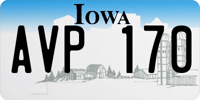 IA license plate AVP170