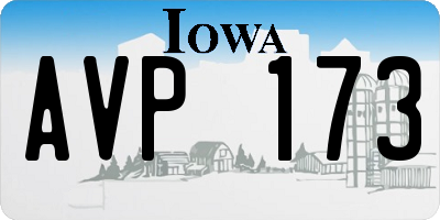 IA license plate AVP173