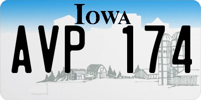 IA license plate AVP174