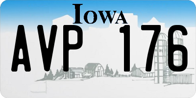 IA license plate AVP176