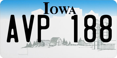 IA license plate AVP188
